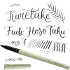 Kuretake Pisak pędzelkowy Brush Pen Hoso Taku 7 - - czarny > Pisaki Kaligraficzne
