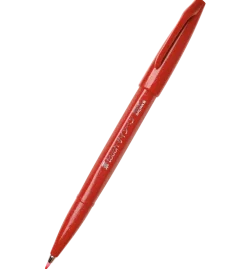 Pentel Pisak pędzelkowy Brush Sign Pen - - czerwony