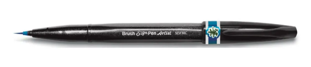 Pentel Pisak pędzelkowy Brush Sign Pen Artist - - błękitny