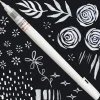 Kuretake Pisak pędzelkowy do kaligrafii Brush Pen White - - biały > Pisaki Kaligraficzne