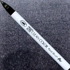 Kuretake Pisak pędzelkowy Zig Clean Color Real Brush - - 010, Black > Markery, Brushpeny I Pisaki