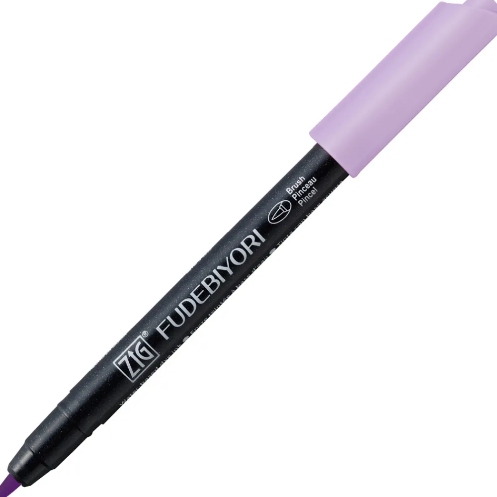 Kuretake Pisak pędzelkowy Zig Fudebiyori - - Lilac
