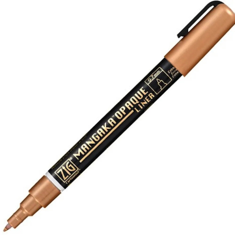Kuretake Pisak ZIG Cartoonist Mangaka Opaque Liner - - miedziany, 0,7 mm > Markery, Brushpeny I Pisaki