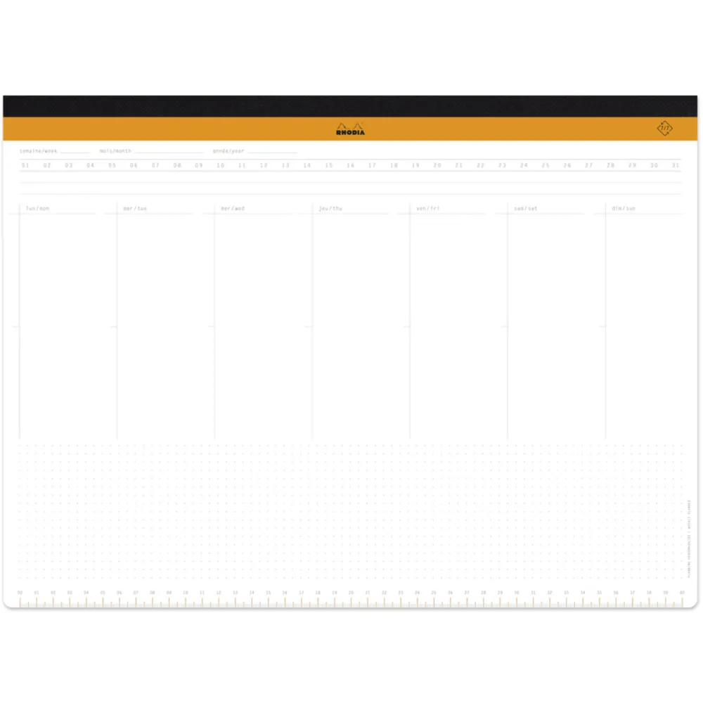Rhodia Planer biurkowy tygodniowy, niedatowany - - A4+, 80 g, 60 ark. > Planery Biurkowe
