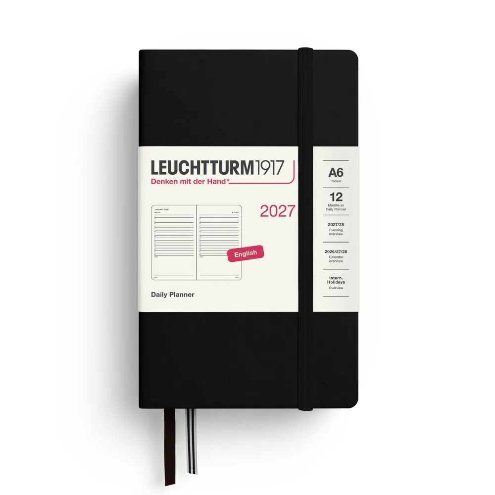 Leuchtturm1917 Planer dzienny w linie 2027 - - Black A6 > Kalendarze Książkowe