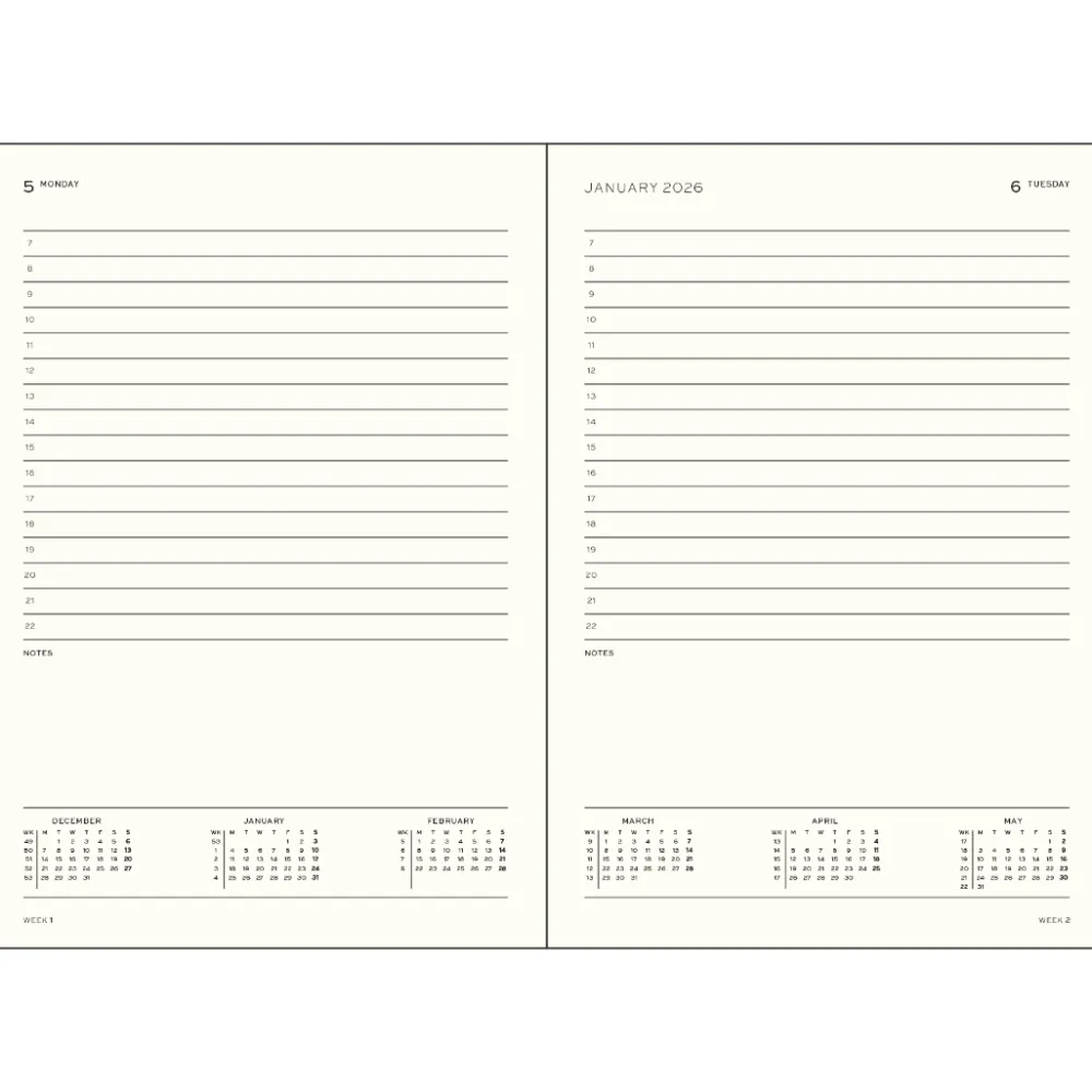 Leuchtturm1917 Planer dzienny w linie 2027 - - Cherry A5