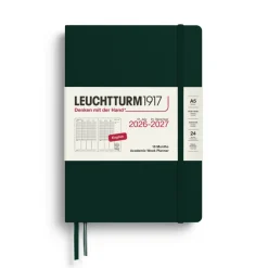Leuchtturm1917 Planer tygodniowy akademicki 2026/2027 A5 - - Forest Green