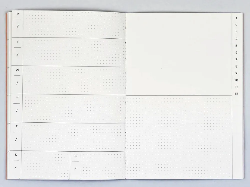 The Completist. Planer tygodniowy Gradient A5 - - 90 g/m2