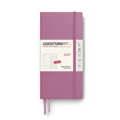Leuchtturm1917 Planer tygodniowy z notatnikiem w kropki 2027 - - Black 9 x 19 cm ><noscript><img width=