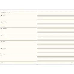 Leuchtturm1917 Planer tygodniowy z notatnikiem w linie 2027 - - Cherry A4+ > Kalendarze Książkowe