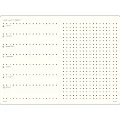 Leuchtturm1917 Planer tygodniowy z notatnikiem w kropki 2027 – – Black A5