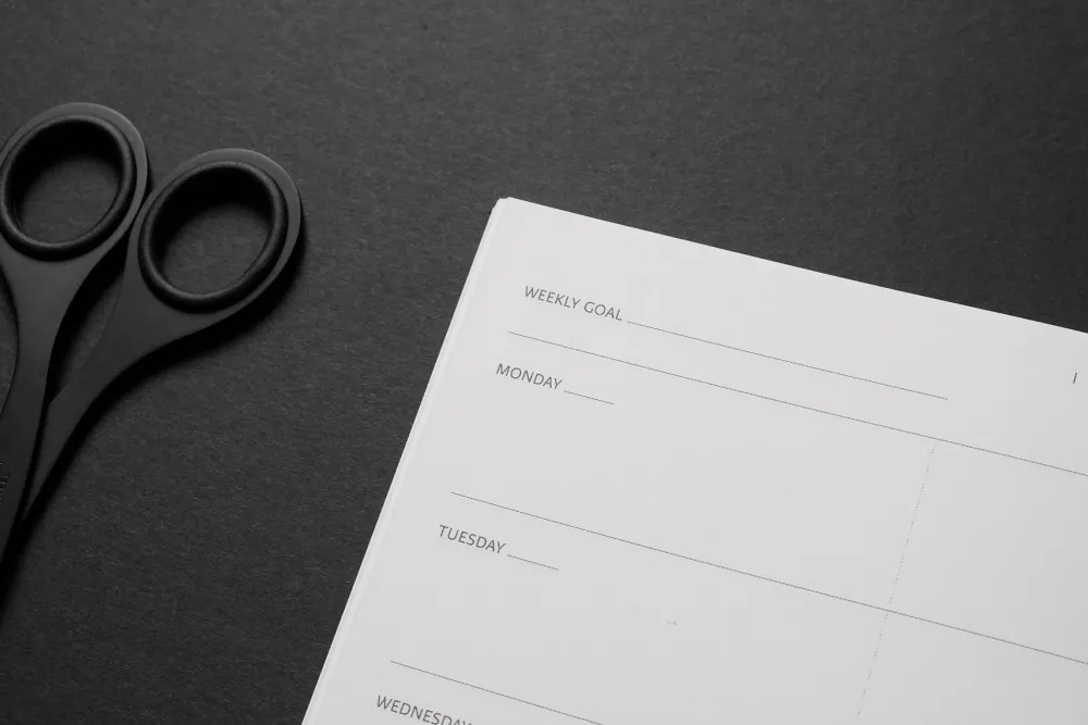 Papierniczeni Planner Monolit - - czarny