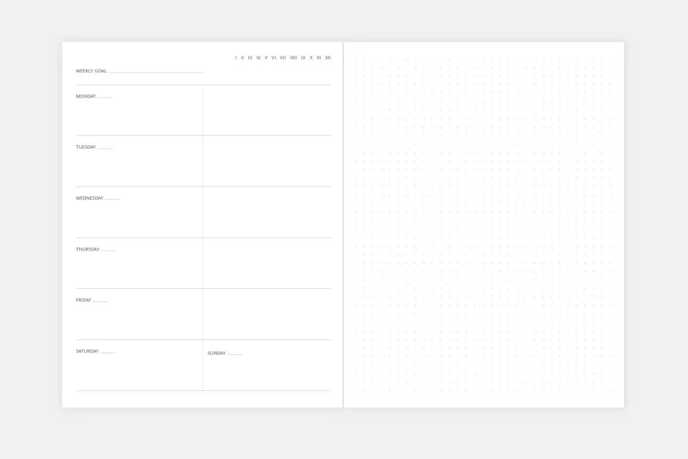 Papierniczeni Planner Monolit - - czarny