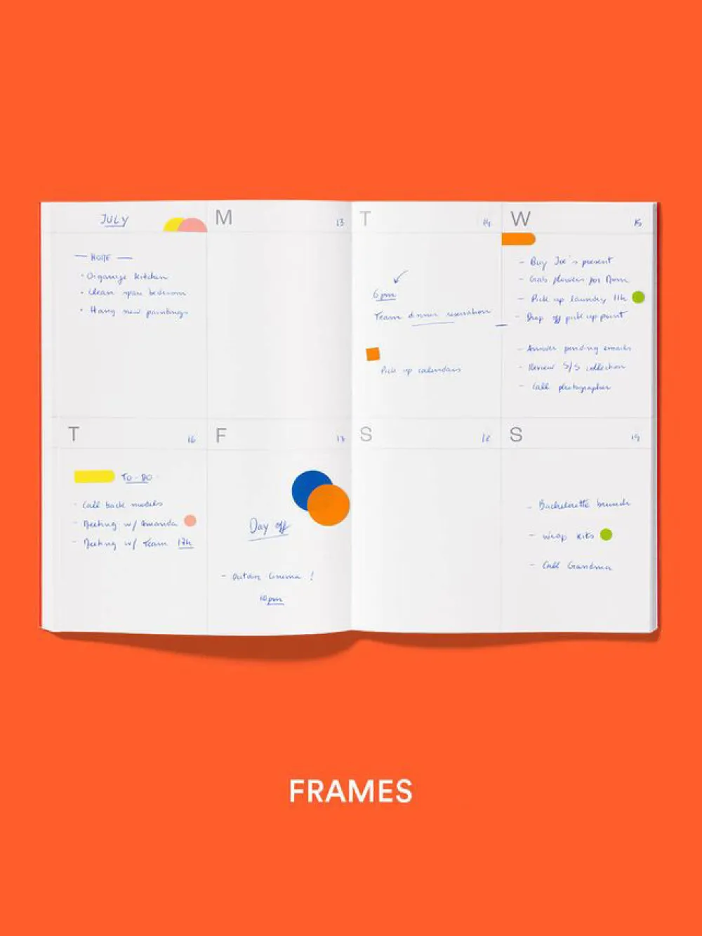Mishmash Planner niedatowany Frames A5 - - Bright Red