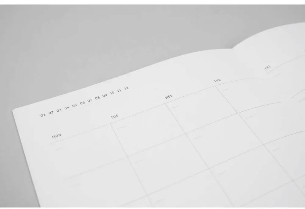 Papierniczeni Planner niedatowany Klasyk - - Anthracite, twarda okładka