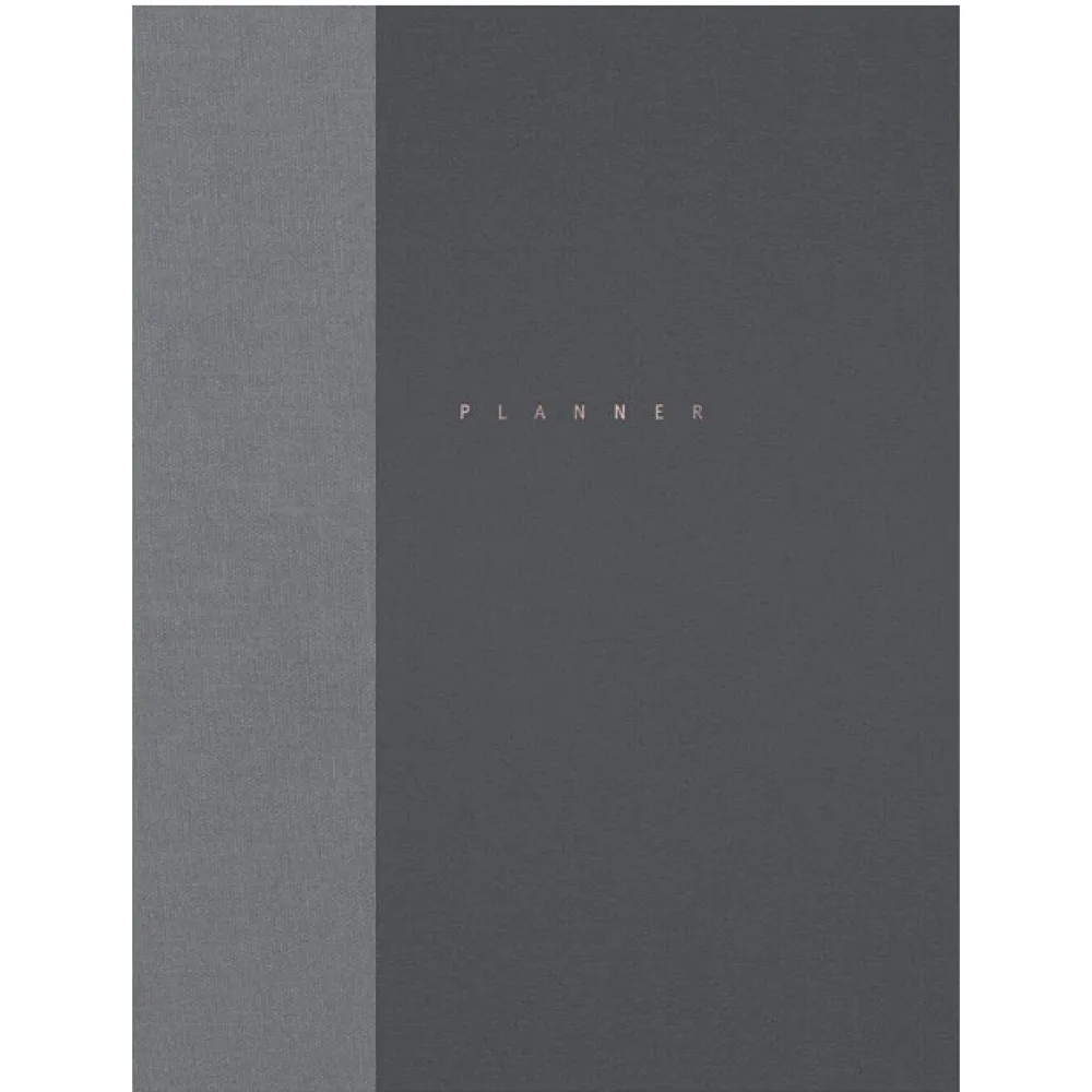 Papierniczeni Planner niedatowany Klasyk - - Anthracite, twarda okładka