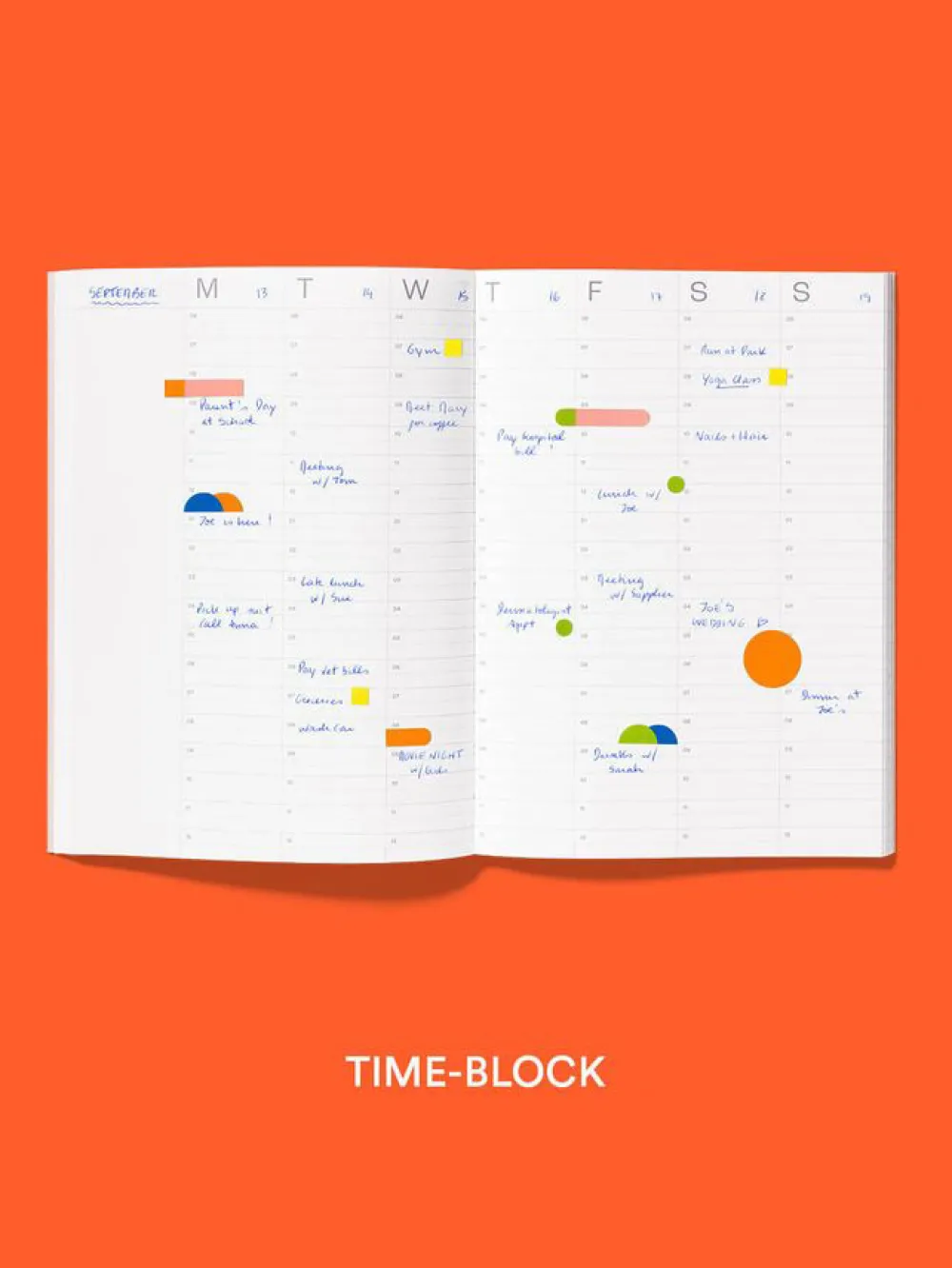 Mishmash Planner niedatowany Time-block A5 - - Sand > Planery Niedatowane