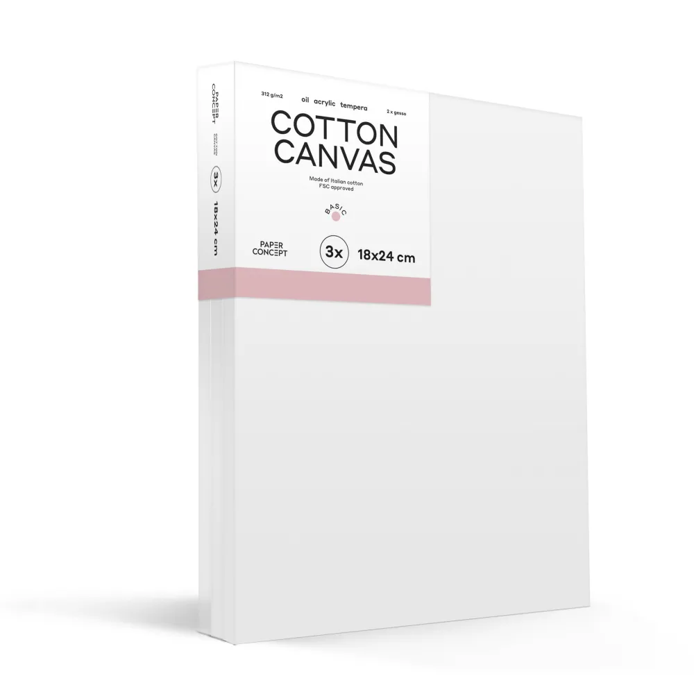 PaperConcept Podobrazia bawełniane Basic - - 20 x 30 cm 3 szt. > Podobrazia