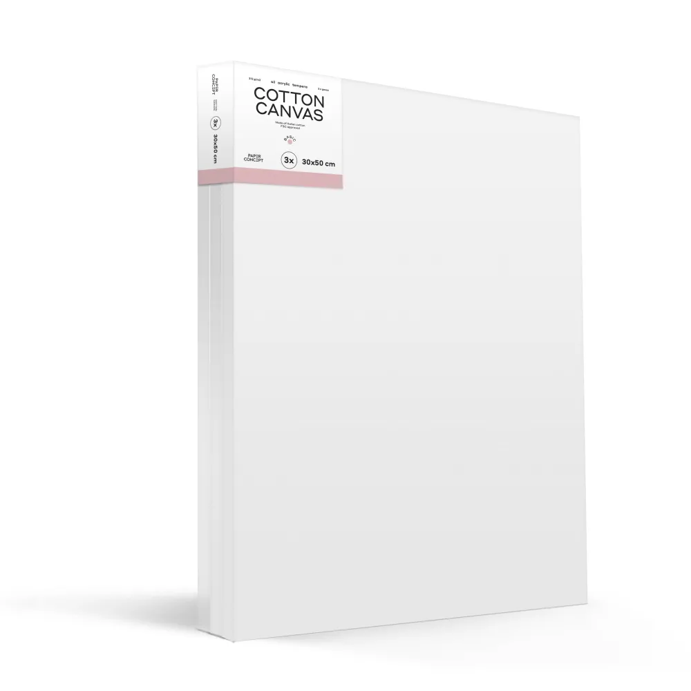 PaperConcept Podobrazia bawełniane Basic - - 30 x 50 cm 3 szt.