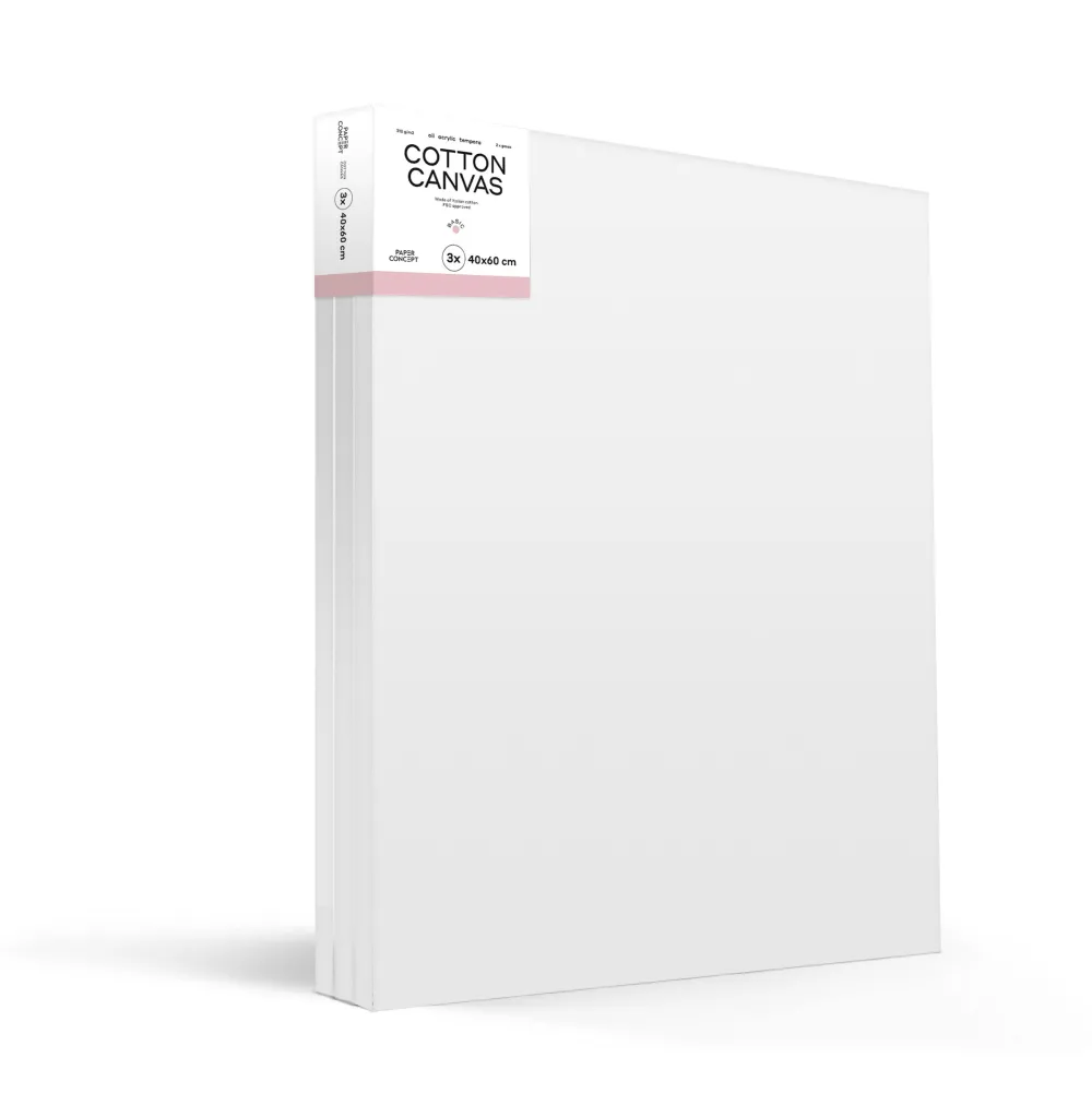 PaperConcept Podobrazia bawełniane Basic - - 40 x 50 cm 3 szt. > Podobrazia