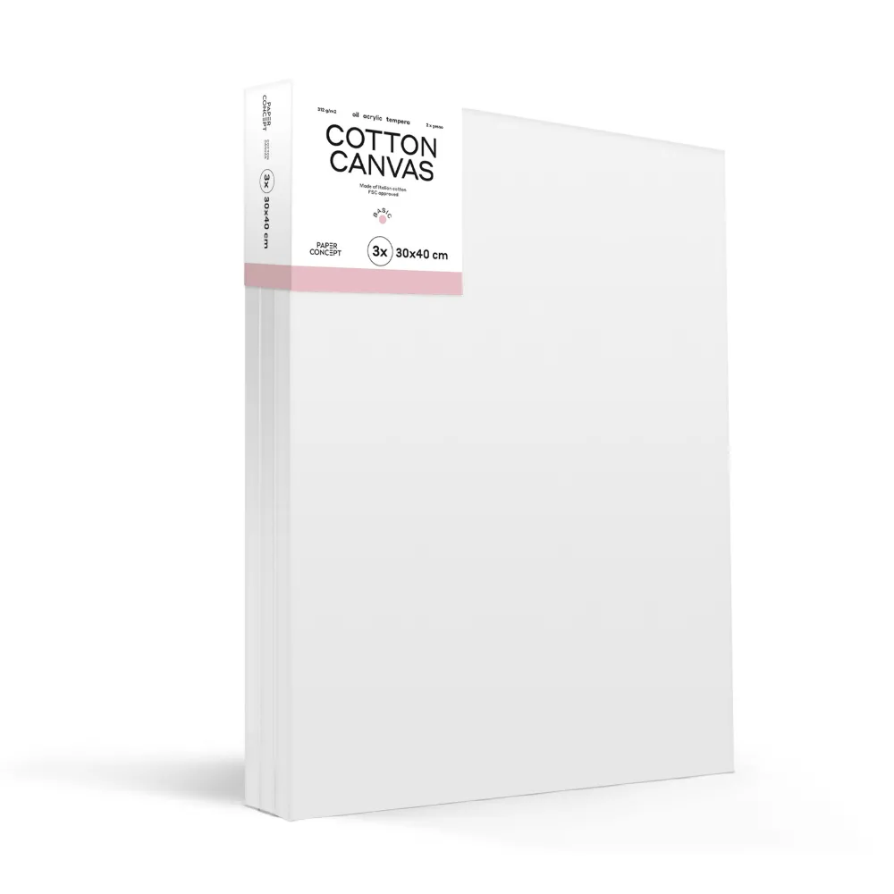 PaperConcept Podobrazia bawełniane Basic - - 30 x 30 cm 3 szt. > Podobrazia