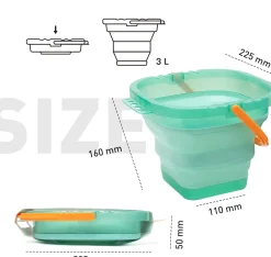 HIMI Pojemnik na wodę składany - - 2,5 l > Akcesoria Do Pędzli