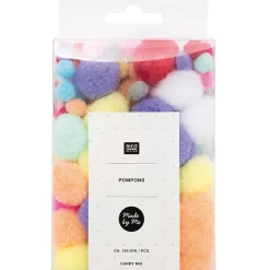 Rico Design Pompony Candy - - cukierkowe, 100 szt.