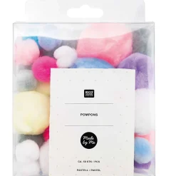 Rico Design Pompony Pastel - - pastelowe, 50 szt.