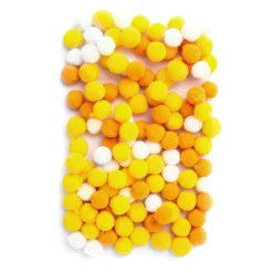 dpCraft Pompony poliestrowe - - żółte, 1 cm, 120 szt.