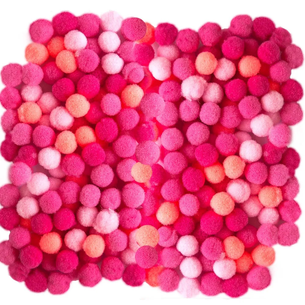 dpCraft Pompony poliestrowe - - czerwone, 1 cm, 120 szt. > Pompony