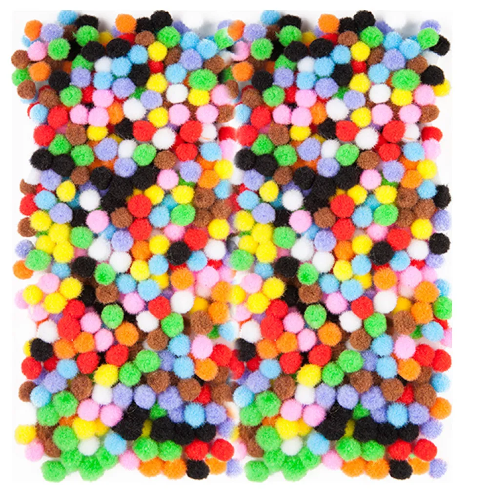 dpCraft Pompony poliestrowe - - kolorowe, 7 mm, 380 szt.