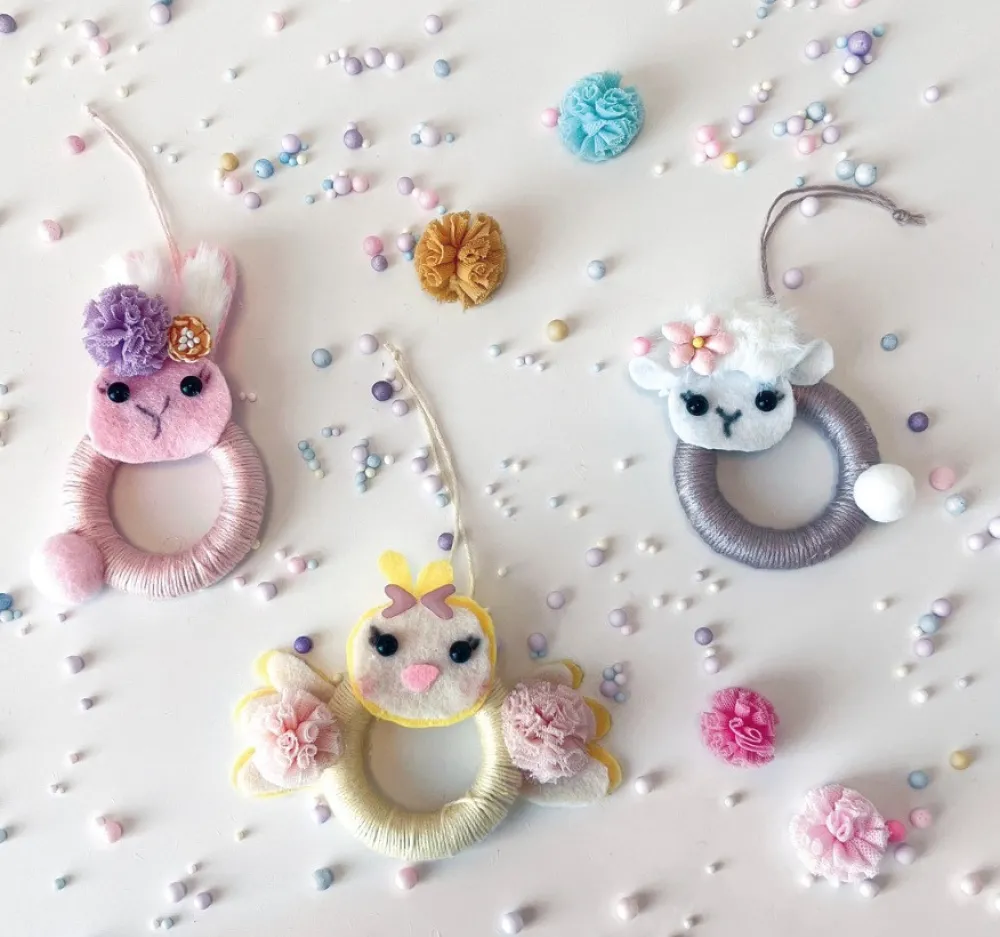 dpCraft Pompony tiulowe - - pastelowe, 2 cm, 20 szt.