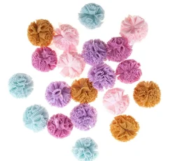 dpCraft Pompony tiulowe - - pastelowe, 2 cm, 20 szt.