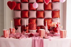 PartyDeco Pudełka na popcorn - czerwono-różowe, 11 x 11 x 15,5 cm, 6 szt. ><noscript><img width=