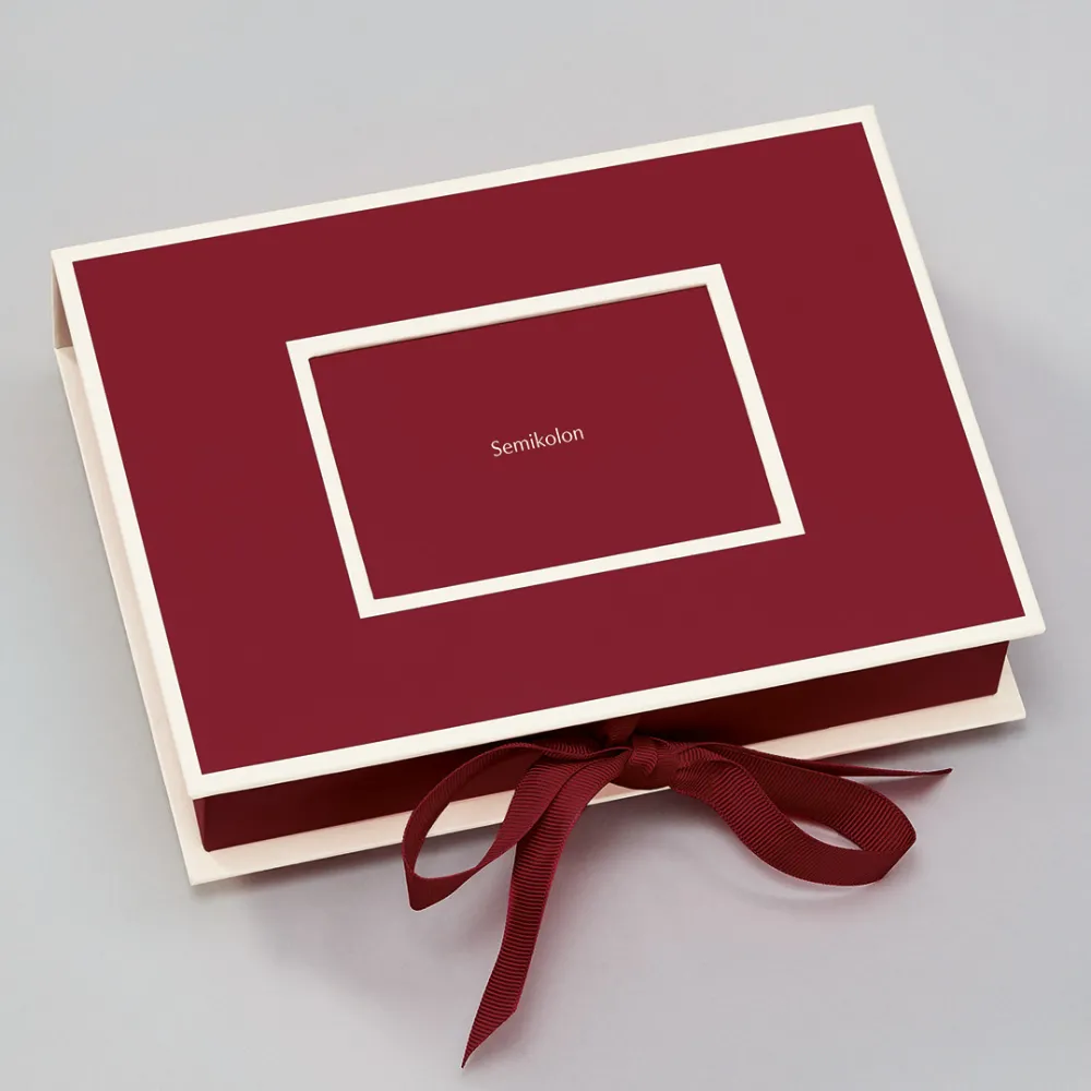 Semikolon Pudełko na zdjęcia - - Burgundy, 20,7 x 15,3 x 4,7 cm > Albumy Na Zdjęcia