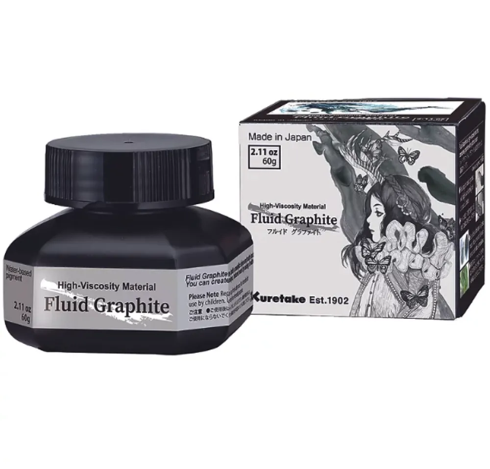 Kuretake Płynny grafit Fluid Graphite - - czarny, 60 ml > Tusze Rysunkowe