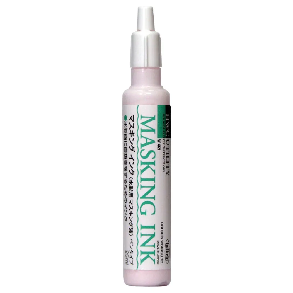 Holbein Płyn, tusz maskujący do akwareli Masking Ink w pisaku - - 25 ml > Media Do Akwareli