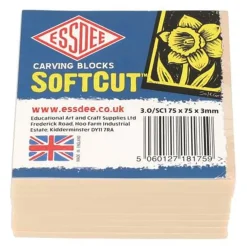 Essdee Płyty do linorytu SoftCut - - gumowe, 75 x 75 x 3 mm, 10 szt.
