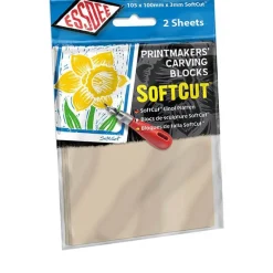 Essdee Płyty do linorytu SoftCut - - gumowe, 105 x 100 x 3 mm, 2 szt.