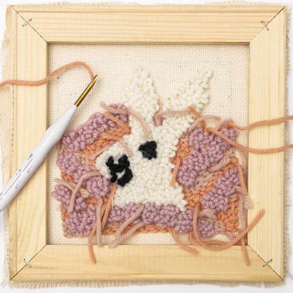 Rico Design Ramka do wyszywania, drewniana - - 20 x 20 cm