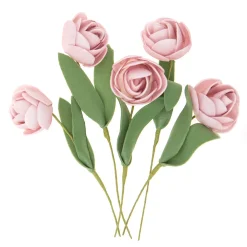 dpCraft Róże z pianki z drucikiem - - różowe, 15 cm, 5 szt. > Kwiaty I Ozdoby Roślinne