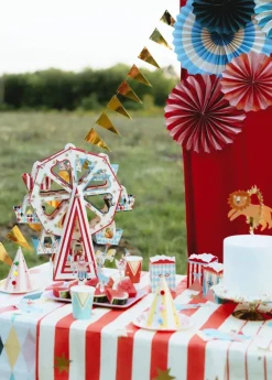 PartyDeco Rozety dekoracyjne Cyrk - 26-43 cm, 5 szt. > Girlandy I Rozety