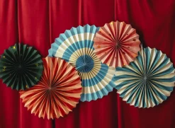 PartyDeco Rozety dekoracyjne Cyrk - 26-43 cm, 5 szt. ><noscript><img width=