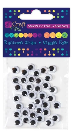 dpCraft Ruchome oczka - - samoprzylepne, 8 mm, 36 szt.