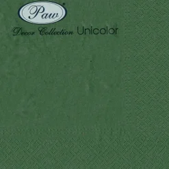 PAW Decor Collection Serwetki ozdobne, jednokolorowe - Paw - ciemnozielone, 20 szt.