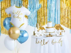 PartyDeco Serwetki papierowe Hello Baby Śpioszki - biało-złote, 20 szt. ><noscript><img width=