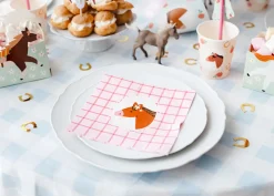 PartyDeco Serwetki papierowe Konie - różowe, 16,5 x 16,5 cm, 12 szt. > Serwetki