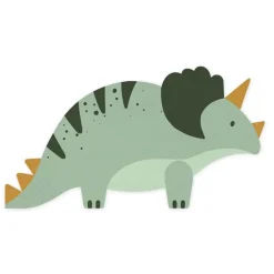 PartyDeco Serwetki papierowe Triceratops - zielone, 10 x 18 cm, 12 szt. > Serwetki