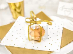 PartyDeco Serwetki papierowe w kropki - złote, 20 szt. ><noscript><img width=