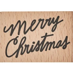 Rico Design Stempel drewniany Merry Christmas - - 6 x 4 cm